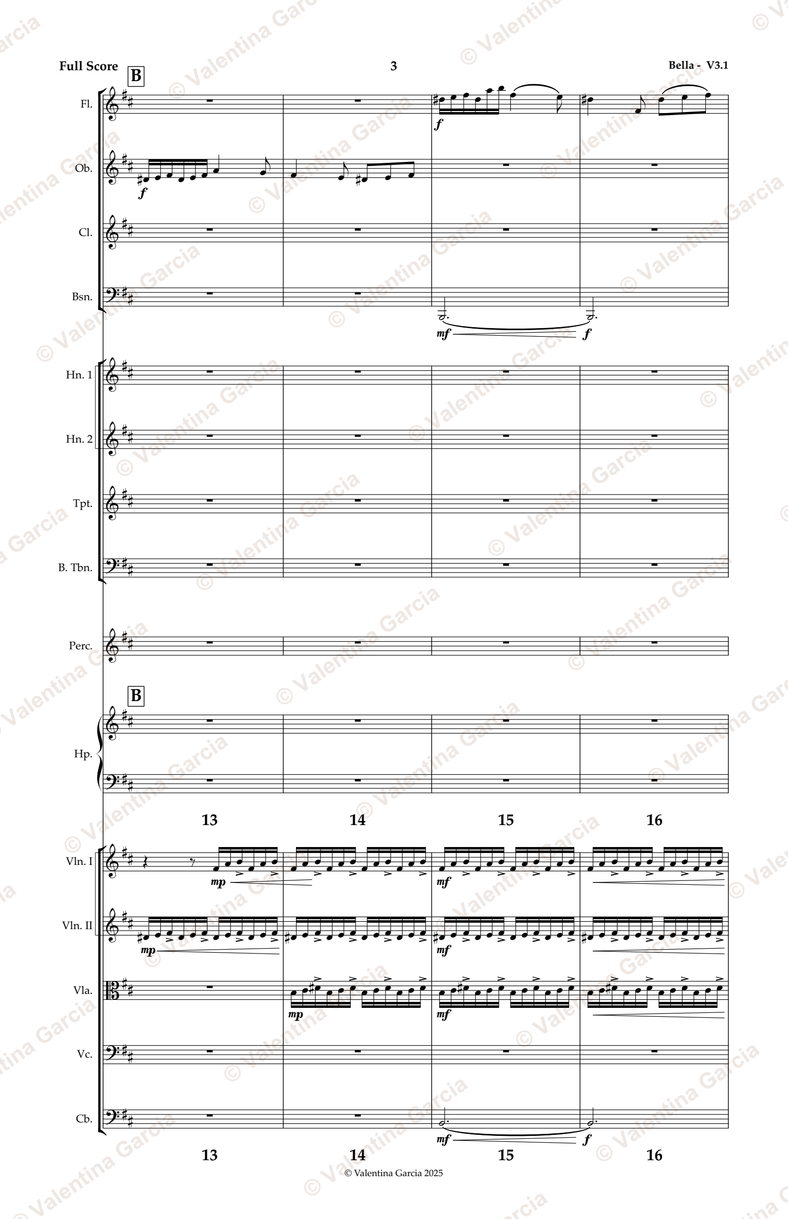 Bella score, page 3