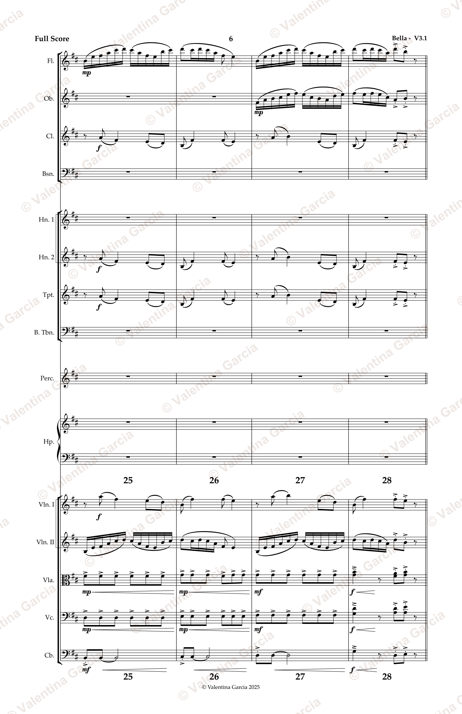 Bella score, page 6