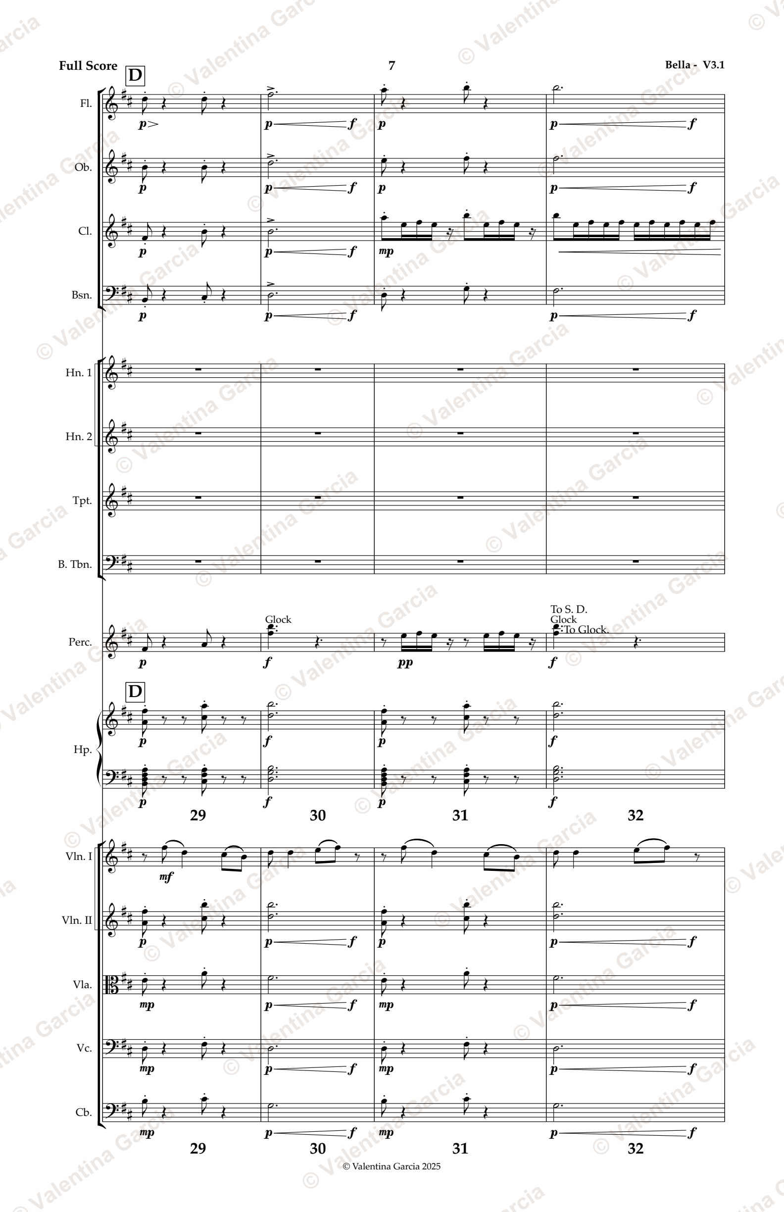 Bella score, page 7