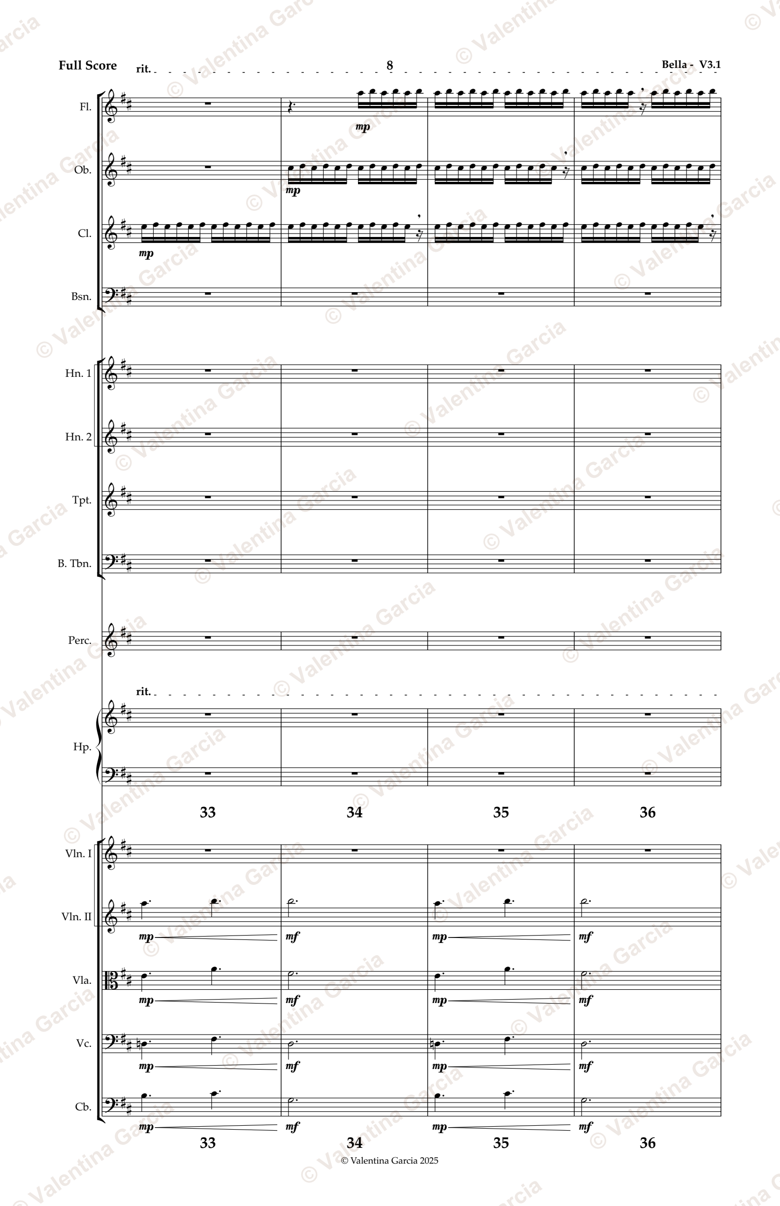 Bella score, page 8