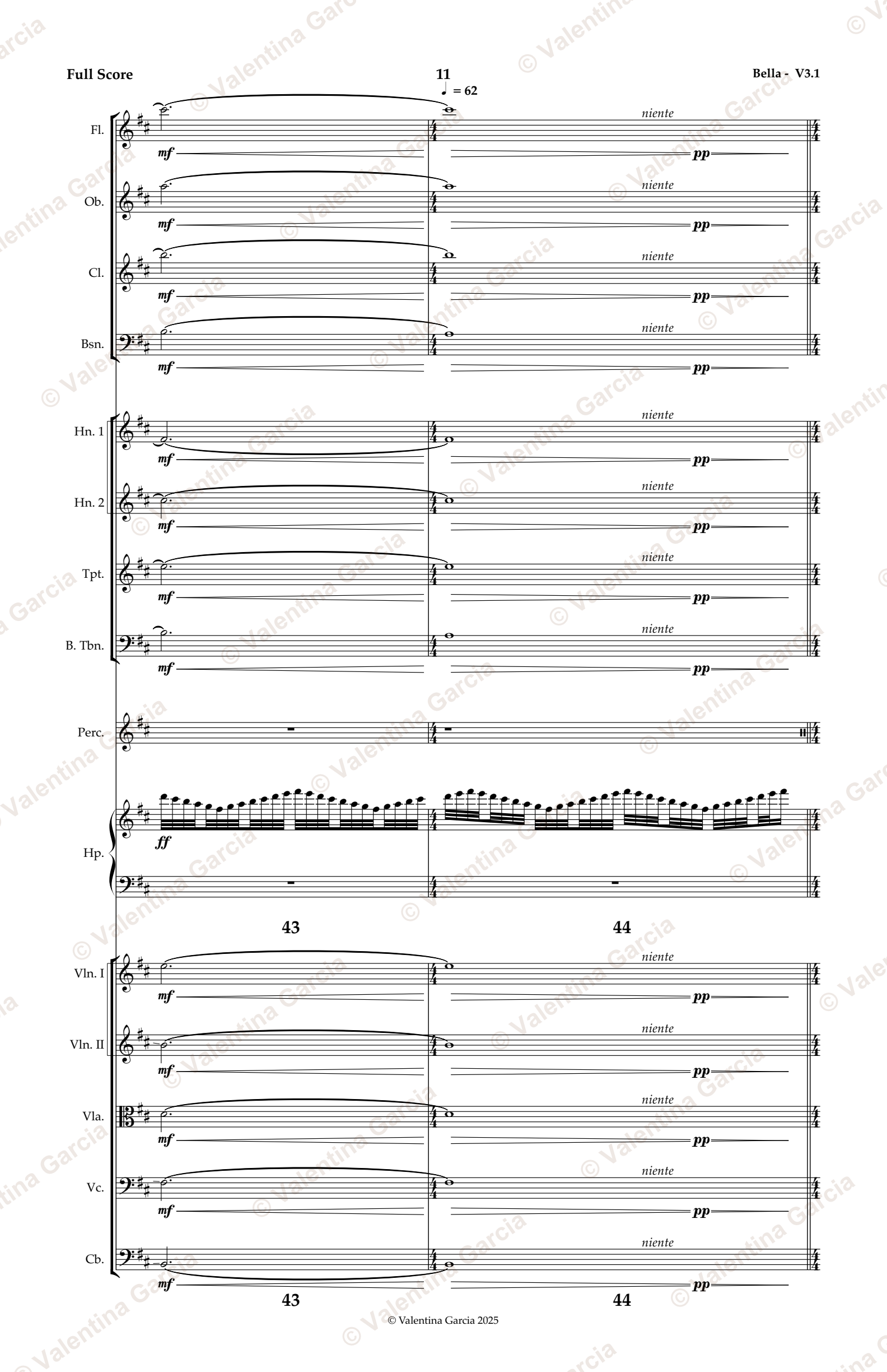 Bella score, page 11