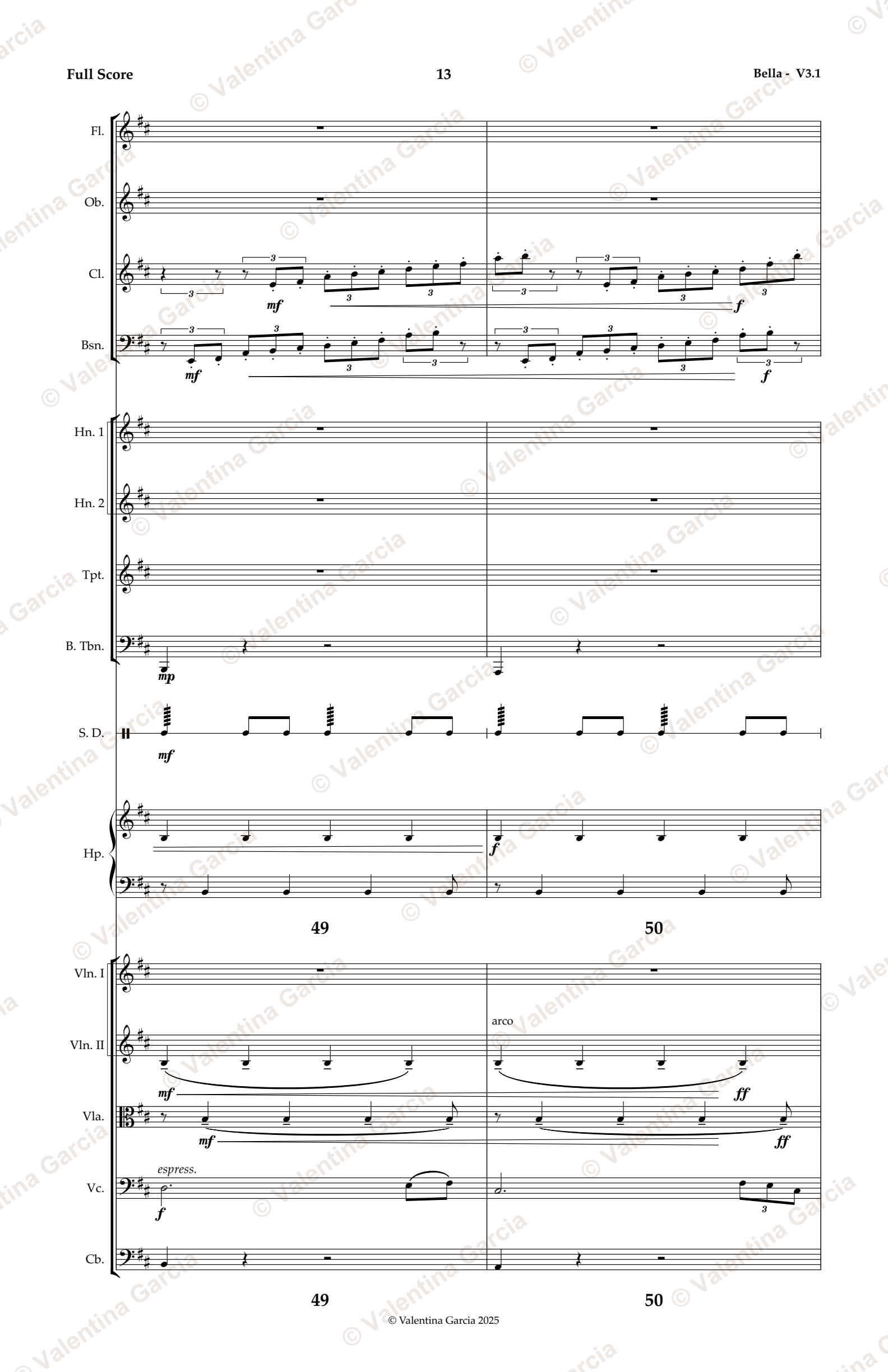 Bella score, page 13