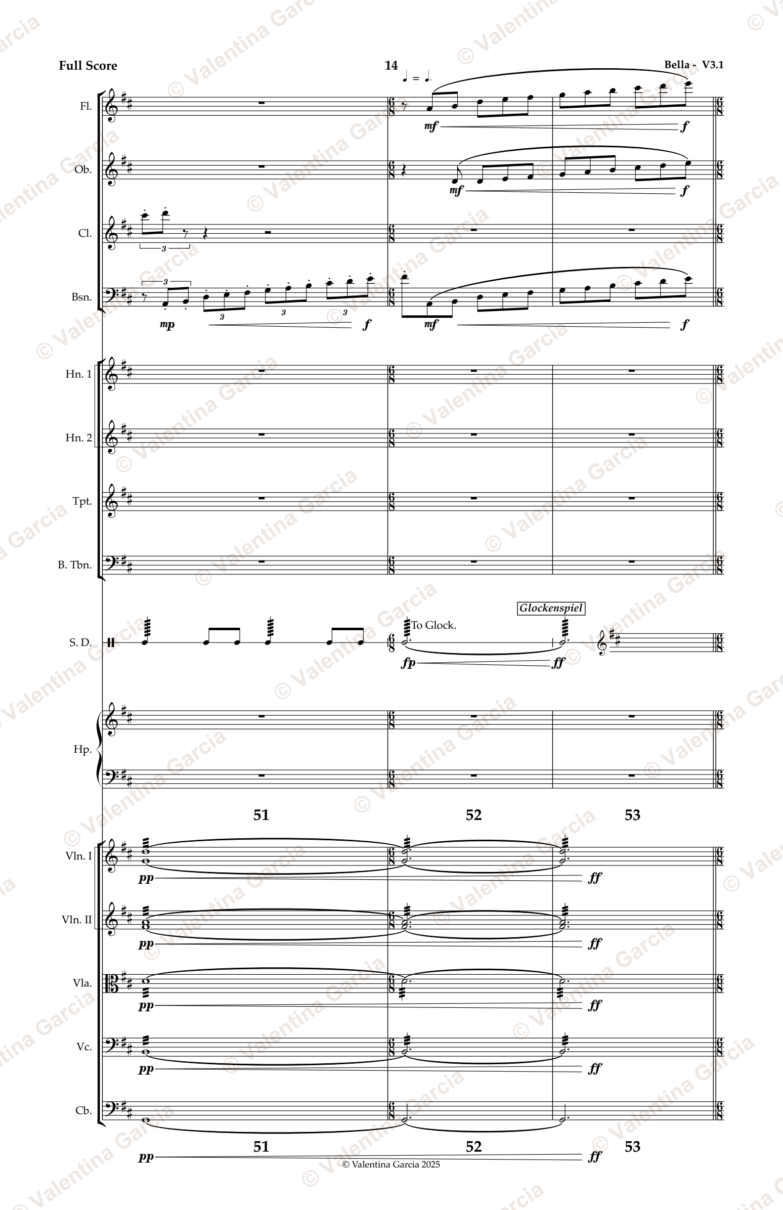 Bella score, page 14