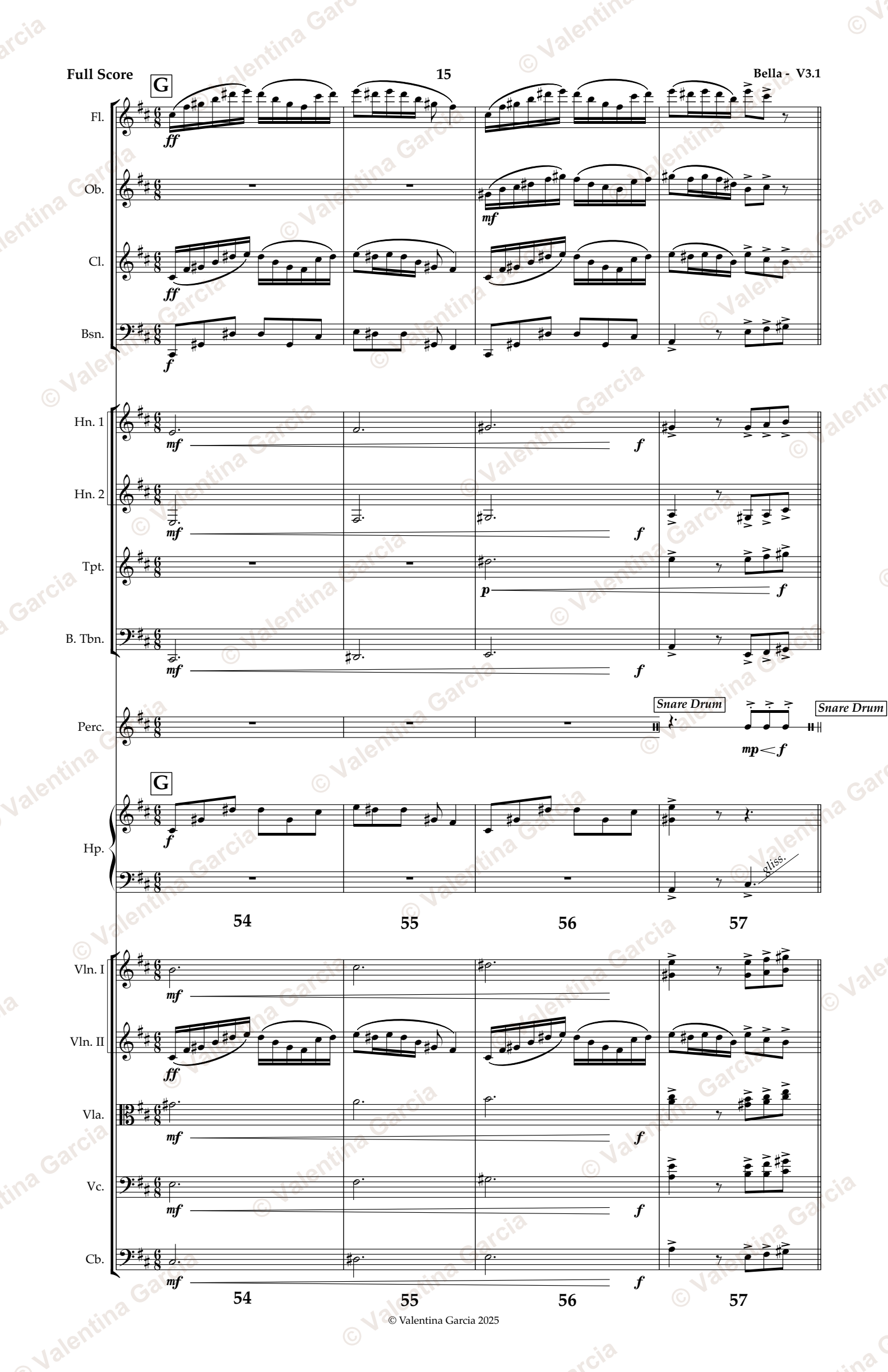 Bella score, page 15