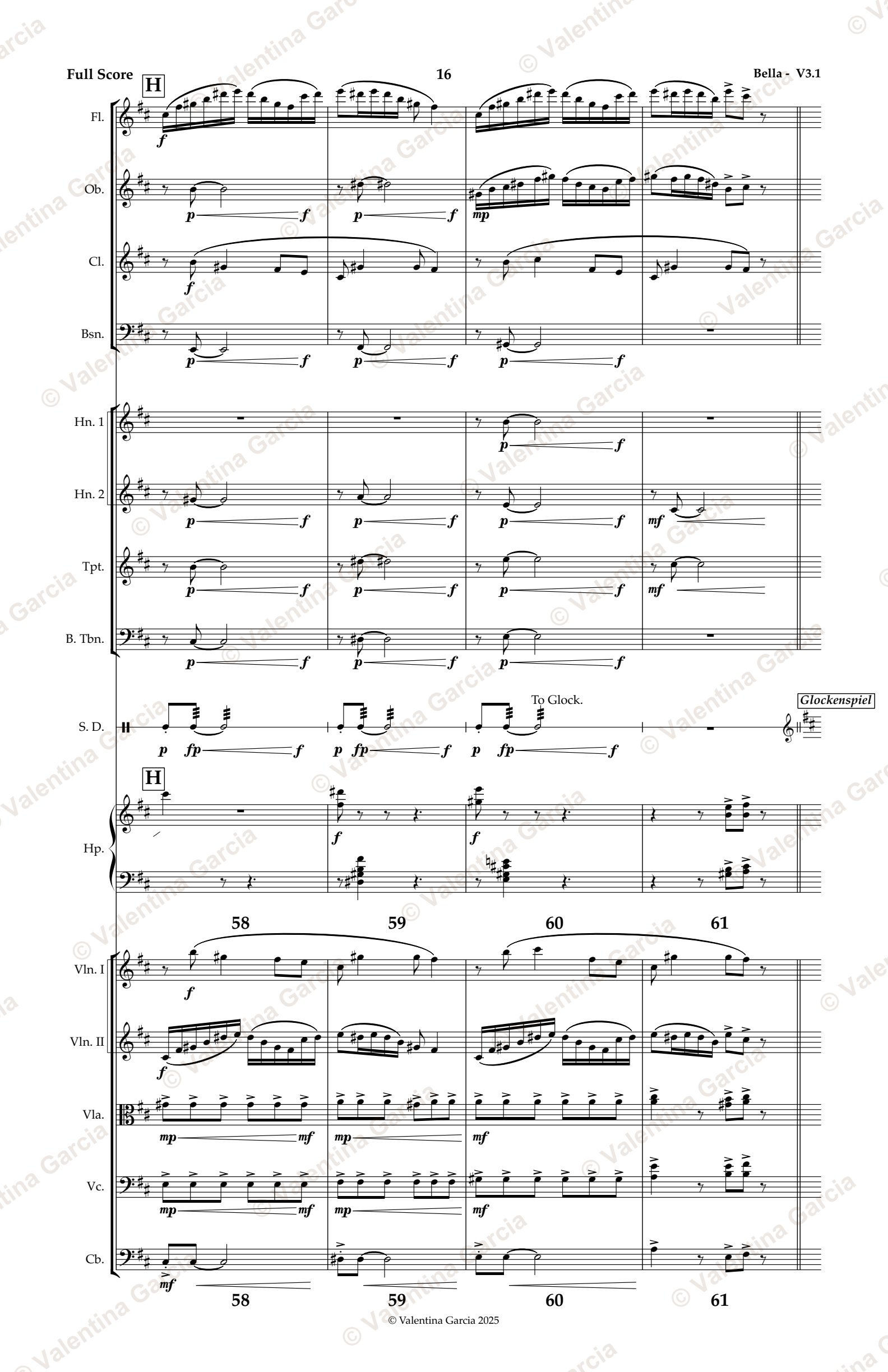 Bella score, page 16