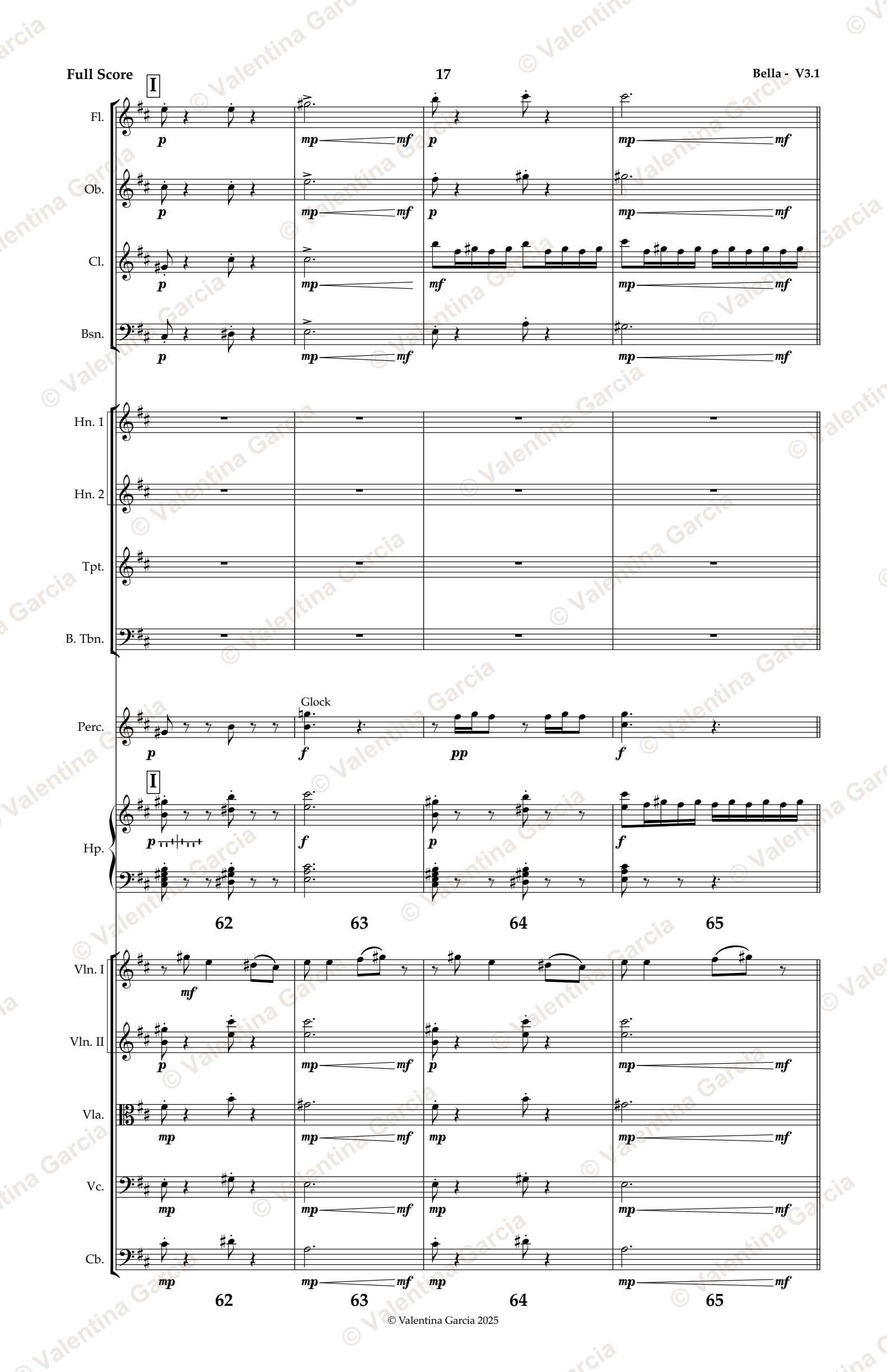 Bella score, page 17