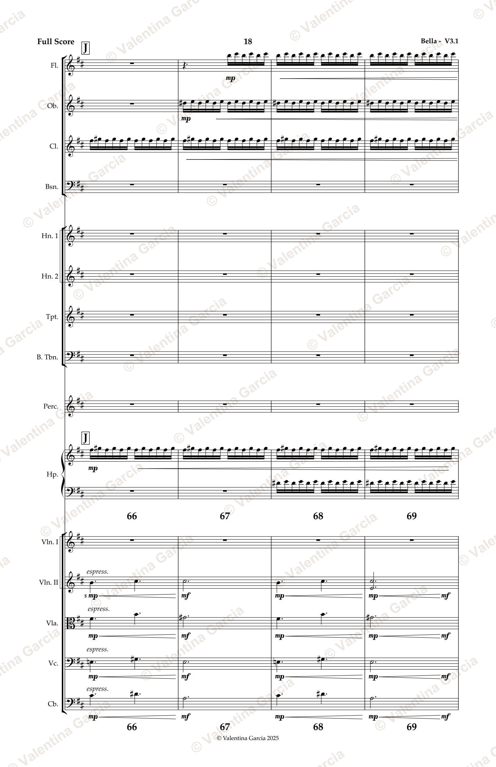 Bella score, page 18