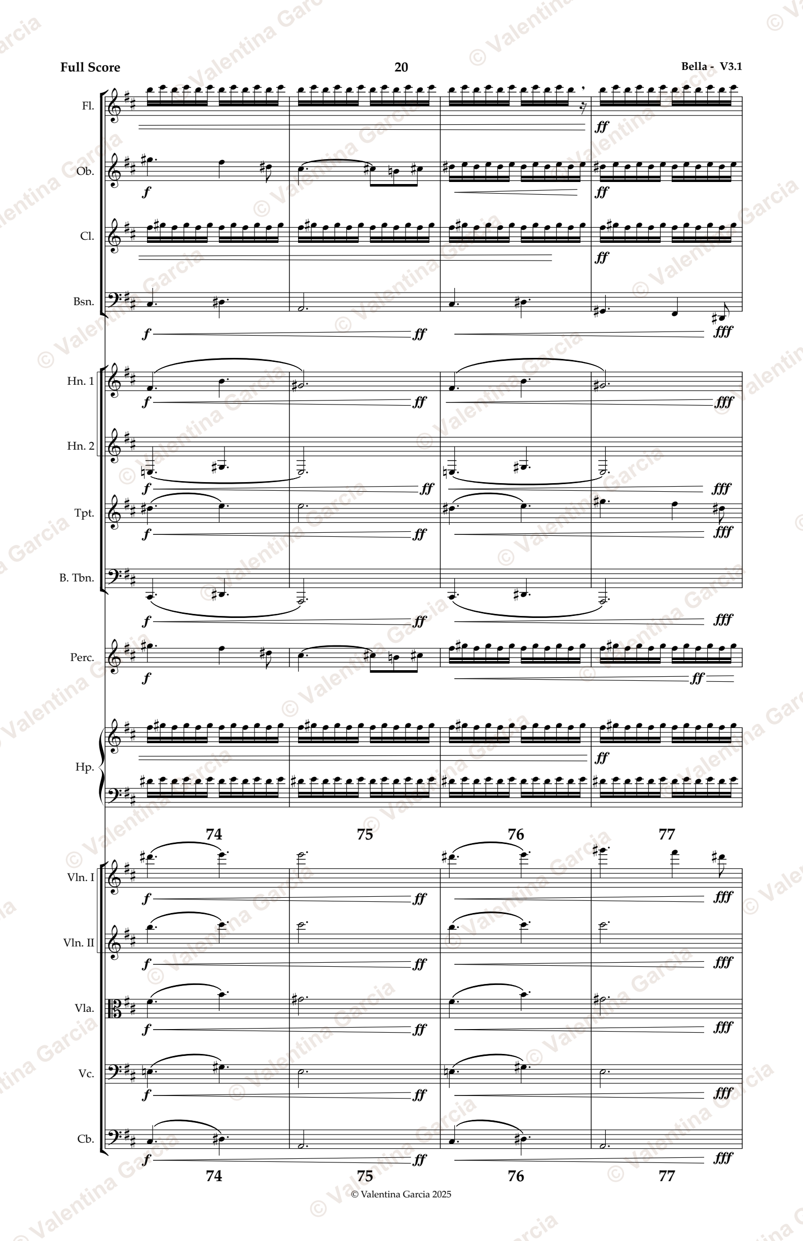 Bella score, page 20