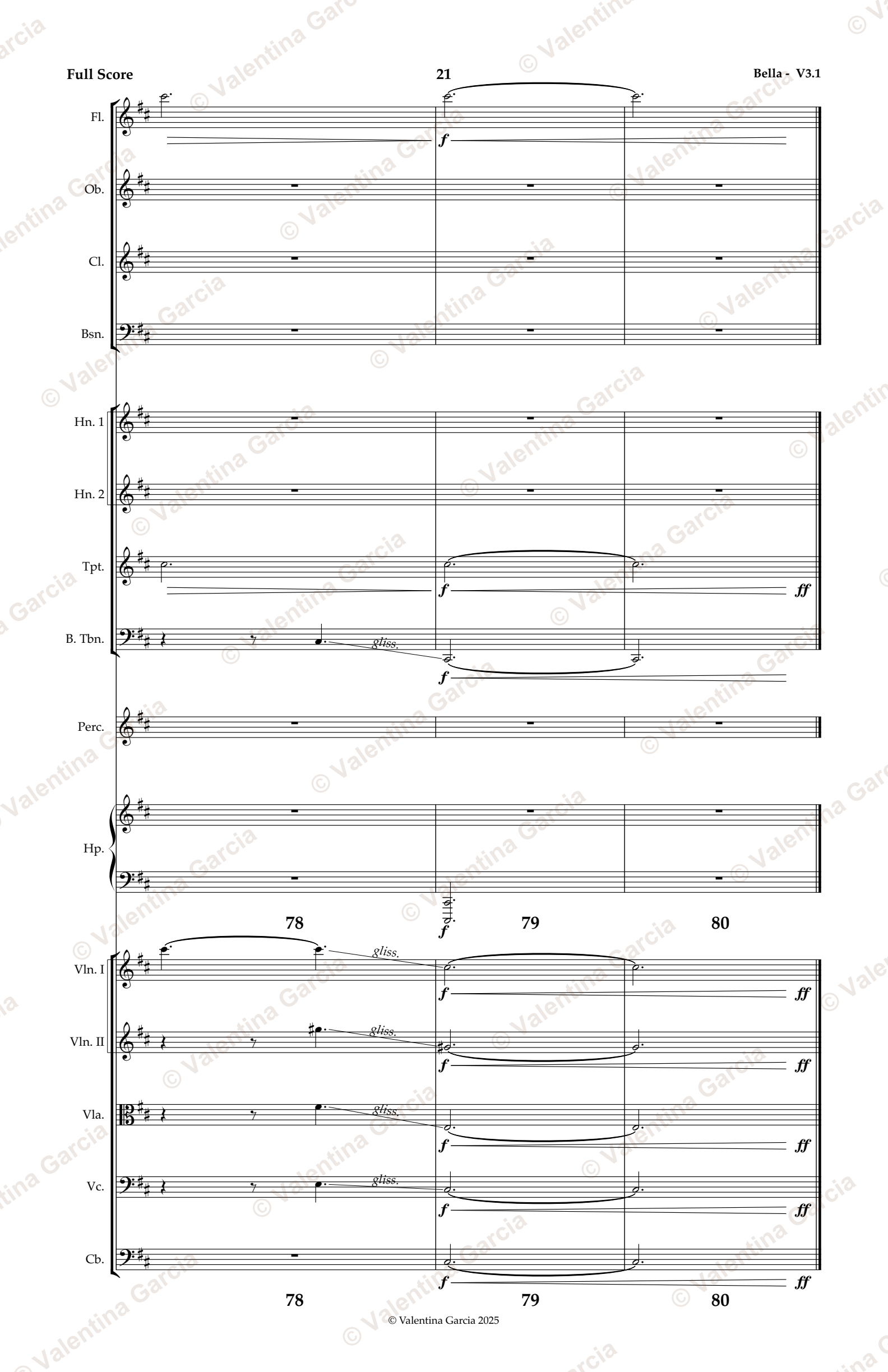 Bella score, page 21