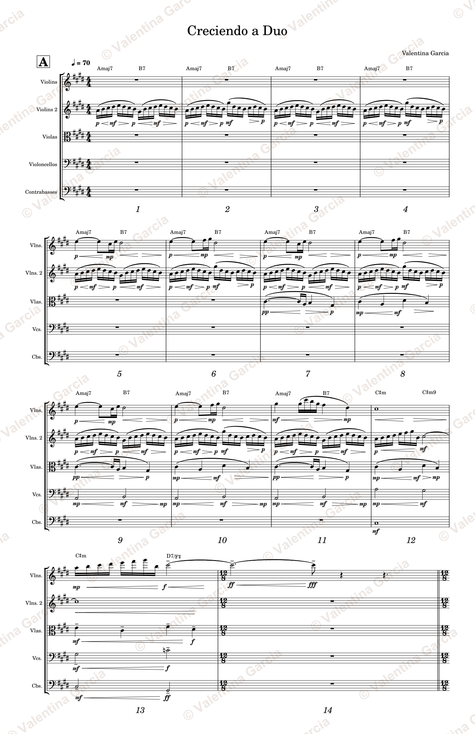 Creciendo a Dúo score, page 1